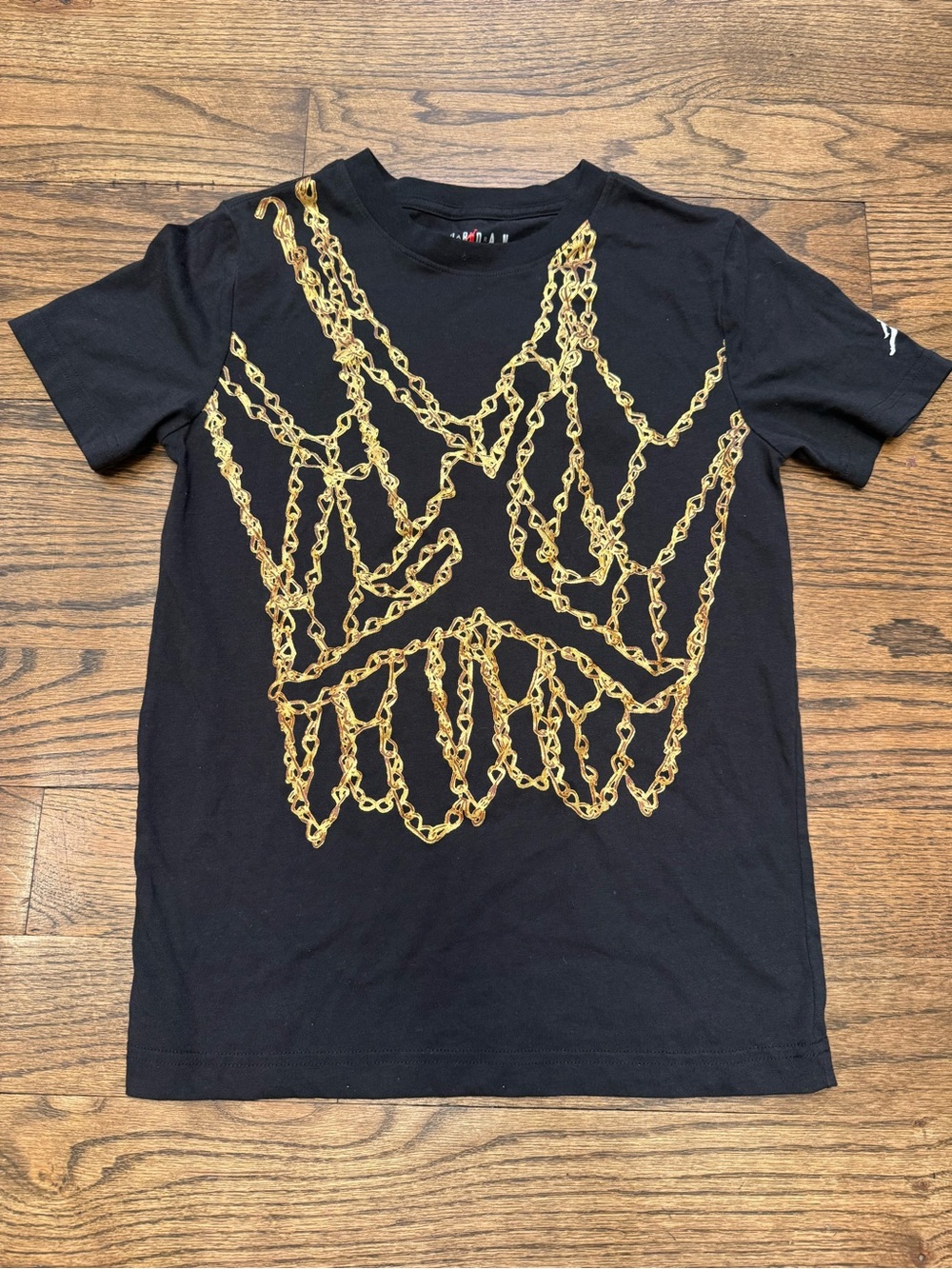 Jordan Jumpman Gold Chain Graphic T-Shirt Youth Medium (10–12) Black